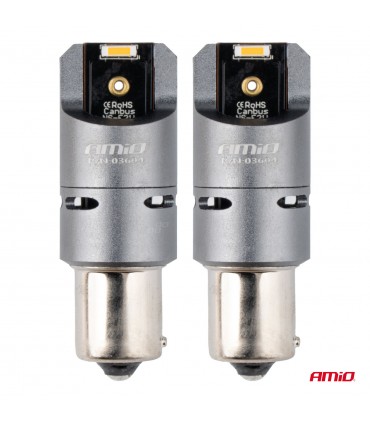 LED žiarovky FULL CANBUS PY21W 2x1860 SMD amber 12V 24V