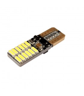 LED autožiarovka (2ks)pätica T10 biela 24xLED 3014, W5W, CanBus, 12V TOP