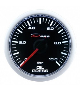 Budík DEPO racing Tlak oleja - Night glow séria 52mm