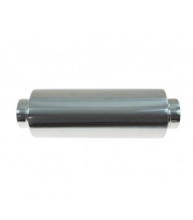 Nerezový  UNI tlmič RS 6 - stredový - vstup/výstup 2,25" - 57mm