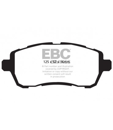 EBC Greenstuff brzdové platničky DP212002