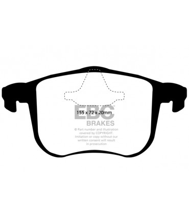 EBC Redstuff brzdové platničky DP31416C