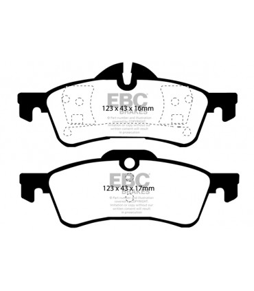 EBC Redstuff brzdové platničky DP31701C