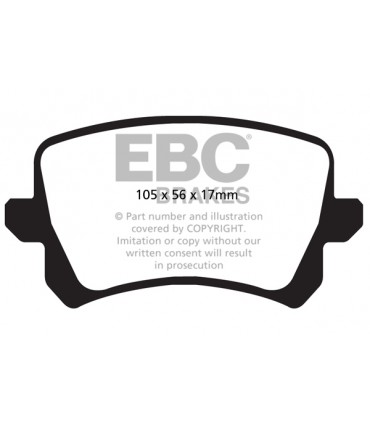 EBC Redstuff brzdové platničky DP32004C