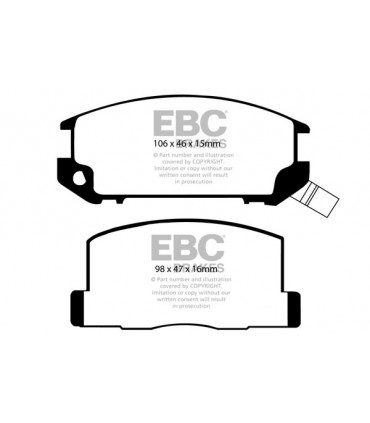 EBC Redstuff brzdové platničky DP3602C