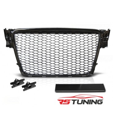 Predná maska AUDI A4 B8 08-11 GLOSSY BLACK RS-STYLE