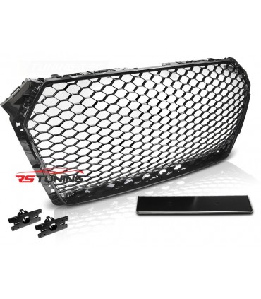 Predná maska AUDI A4 B9 15- BLACK GLOSSY RS-STYLE