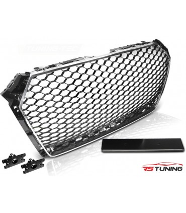 Predná maska AUDI A4 B9 15- BLACK CHROME RS-STYLE