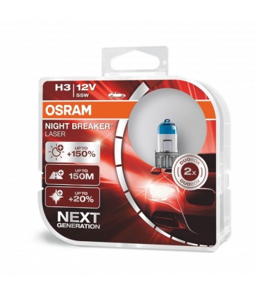 Osram Night Breaker Laser H3 +150% 12V 55W 2ks/balenie
