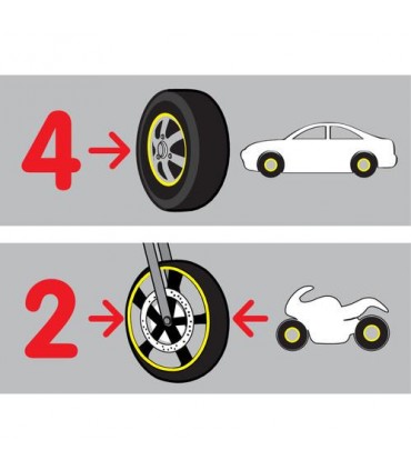 Okrasná páska na kolesá červená na 17" 18" 19" 20" disky - sada na 4 kolesa