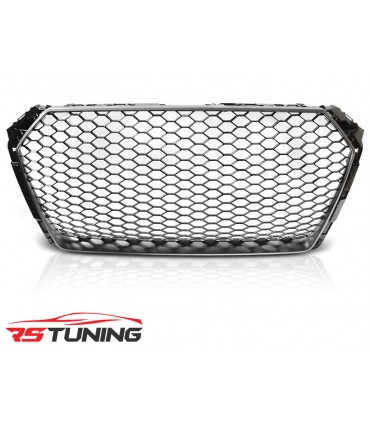 Predná maska AUDI A4 B9 15-19 MATT GRAY SILVER RS-STYLE