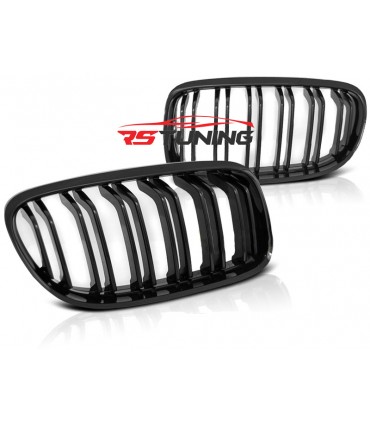 Predná maska BMW E90 / E91 LCI 09- GLOSSY BLACK DOUBLE BAR M-LOOK