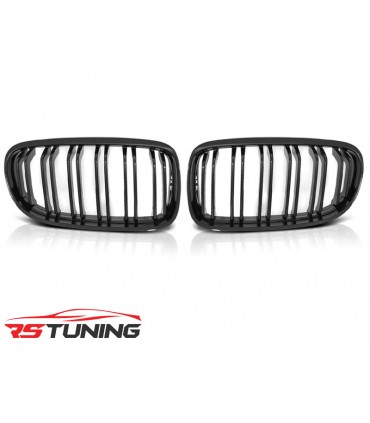 Predná maska BMW E90 / E91 LCI 09- GLOSSY BLACK DOUBLE BAR M-LOOK