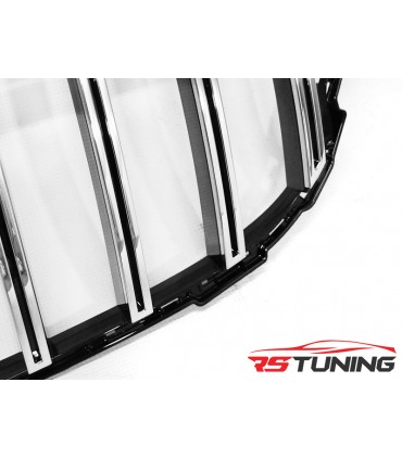 Predná maska MERCEDES W205 14-18 GT-R STYLE CHROME GLOSSY BLACK