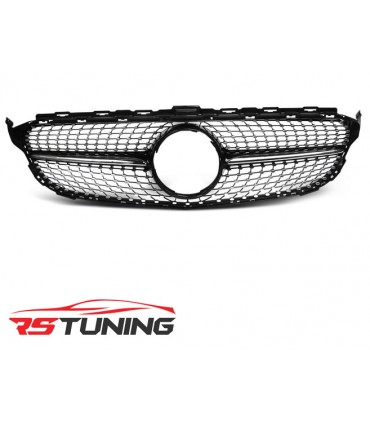 Predná maska MERCEDES W205 14- C450 AMG STYLE CHROME GLOSSY BLACK