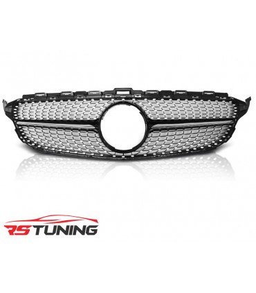 Predná maska MERCEDES W205 14- C450 AMG STYLE CHROME GLOSSY BLACK