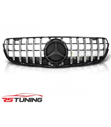 Predná maska MERCEDES GLC W253 15- GT-R STYLE CHROME GLOSSY BLACK