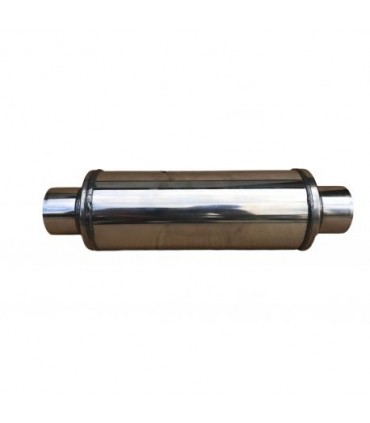 Nerezový  UNI tlmič RS 49 - stredový - vstup/výstup 2,5" - 63mm, dľžka 300mm, nerez 409