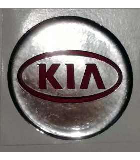 Samolepky živicové s logom KIA na krytky diskov 55mm - 4ks