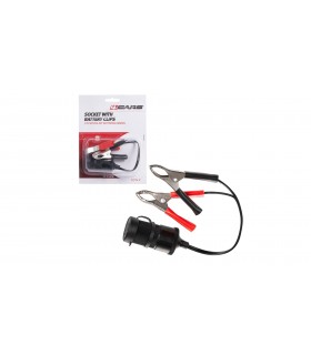 4CARS Zásuvka so svorkami na batériu 12/24V