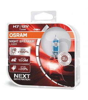 Halogénové žiarovky Osram H7 12V 55W PX26d NIGHT BREAKER LASER +150% 2ks