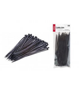 Sťahovacie pásky čierne 2,5x100mm - 100 ks