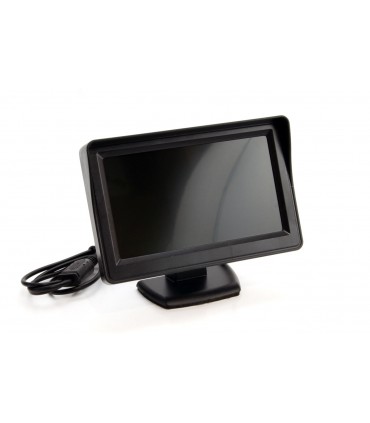 Asistenty parkovania TFT01 4,3" s kamerou HD-502-IR 4-senzorové, strieborné