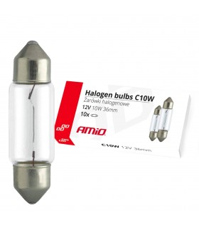 Halogénové žiarovky C10W Festoon 36mm 12V ks