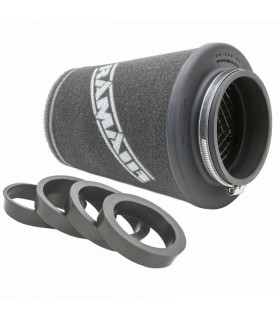 Univerzálny športový vzduchový filter RAMAIR CC-296-UNI s adaptérmi - vstup 70, 76, 80, 85 a 90mm