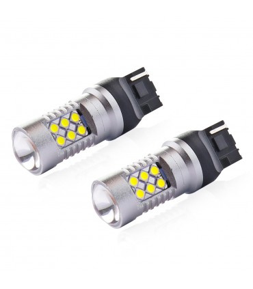LED žiarovky CANBUS 3030 24SMD T20 7440 W21W Biela 12V/24V - 2ks v balení