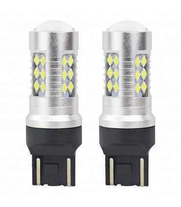 LED žiarovky CANBUS 3030 24SMD T20 7443 W21/5W Biela 12V/24V - 2ks v balení