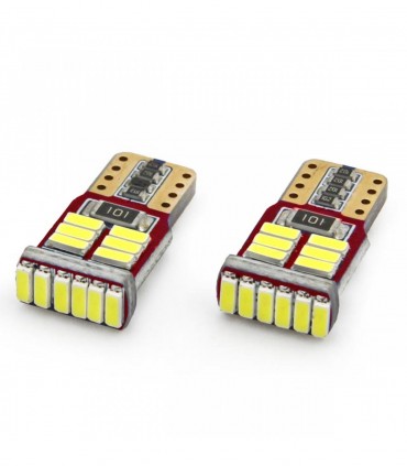 LED žiarovky CANBUS 18SMD 4014 T10e (W5W) biela 12V 2ks