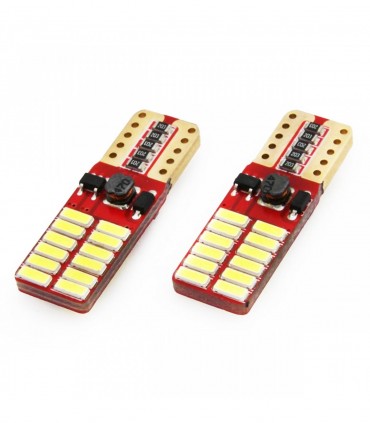 LED žiarovky CANBUS 21SMD UltraBright 2016 T10 W5W biela 12V/24V 2ks