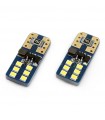 LED žiarovky CANBUS 12SMD UltraBright 2016 T10e (W5W) biela 12V / 24V, 2ks