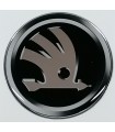Samolepky živicové s logom Škoda na krytky diskov 55mm - 4ks