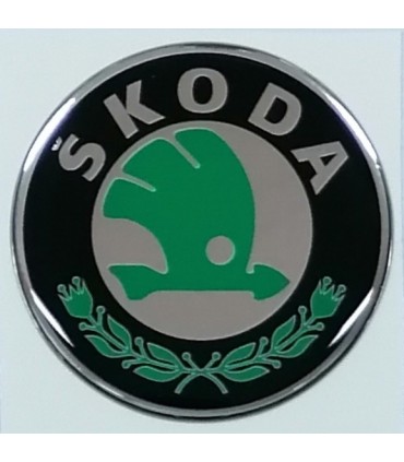 Samolepky živicové s logom Škoda na krytky diskov 59mm - 4ks