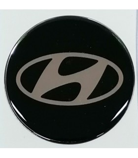 Samolepky živicové s logom Hyundai na krytky diskov 55mm - 4ks