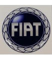 Samolepky živicové s logom Fiat na krytky diskov 59mm - 4ks