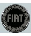 Samolepky živicové s logom Fiat na krytky diskov 59mm - 4ks