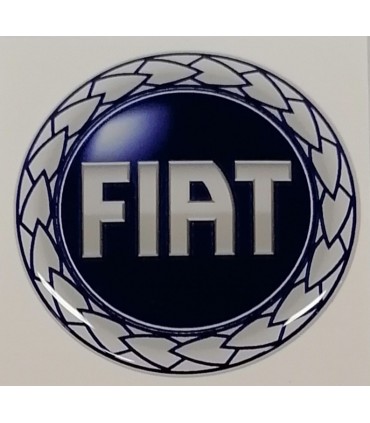 Samolepky živicové s logom Fiat na krytky diskov 55mm - 4ks