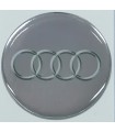 Samolepky živicové s logom Audi na krytky diskov 59mm - 4ks
