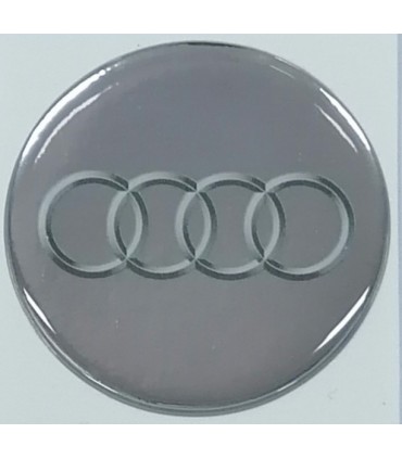 Samolepky živicové s logom Audi na krytky diskov 55mm - 4ks