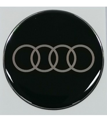 Samolepky živicové s logom Audi na krytky diskov 55mm - 4ks